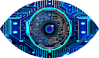 oeil cyber circuit futur technologie concept fond png