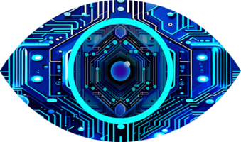 eye cyber circuit future technology concept background png