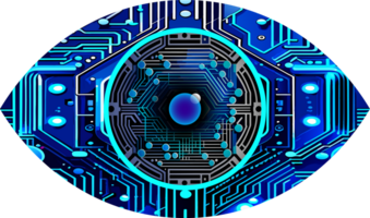 eye cyber circuit toekomstige technologie concept achtergrond png