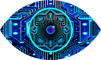 eye cyber circuit future technology concept background png