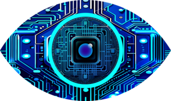 eye cyber circuit future technology concept background png