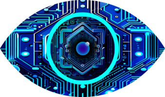eye cyber circuit future technology concept background png