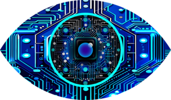 oeil cyber circuit futur technologie concept fond png