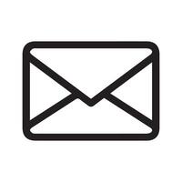 Vector email envelope icon is a simple black shape minimalist style suitable for your design