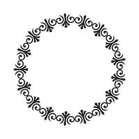 Vector ornamental frame on white background