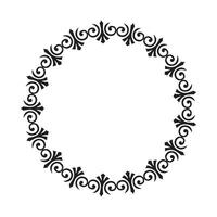 Vector ornamental frame on white background