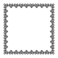 Vector elegant ornamental frame on white background