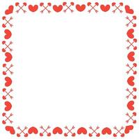 Vector hand drawn heart frame illustration