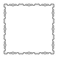 Vector elegant ornamental frame on white background