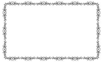 Vector elegant ornamental frame on white background