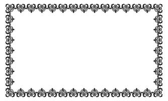 Vector elegant ornamental frame on white background