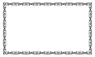 Vector elegant ornamental frame on white background