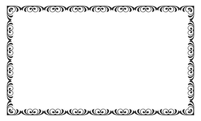Vector elegant ornamental frame on white background