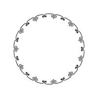 Vector ornamental frame on white background