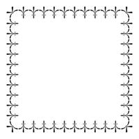 Vector elegant ornamental frame on white background