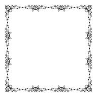 Vector elegant ornamental frame on white background