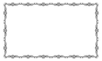 Vector elegant ornamental frame on white background