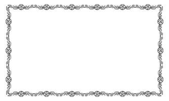 Vector elegant ornamental frame on white background