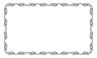 Vector elegant ornamental frame on white background