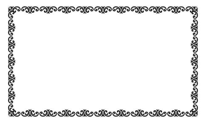 Vector elegant ornamental frame on white background