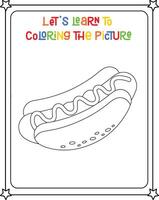drawing vector image hotdog