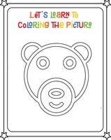 drawing vector image bear head