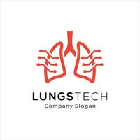 human lungs logo designs template lungs technology logo design vector