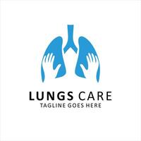 Lungs health Design Concept Lungs Care Logo Template Design Vector