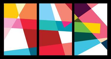 Vector colorful abstract geometric poster for summer 2024