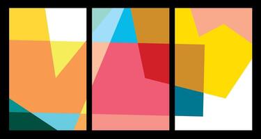 Vector colorful abstract geometric poster for summer 2024