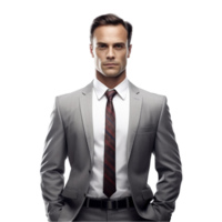 AI generated business man on transparent background png