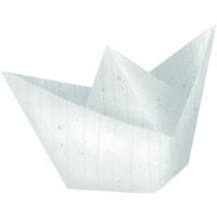 Paper boat illustration with paper lines png