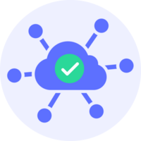 cloud connect modern icon illustration png