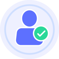 active user verified user modern icon illustration png