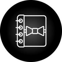 Notebook with Ribbon Vector Icon