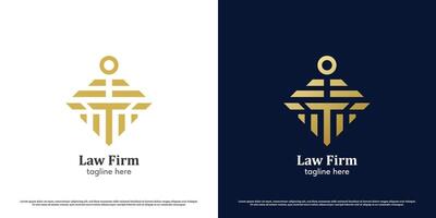 Bold judgment logo design illustration. Form of scales of justice judicial government court judge prosecutor lawyer. Simple geometric balance capital business letter T icon symbol ancient greek. vector