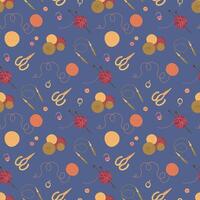 WKnitting a seamless pattern. Designs for fabric, textiles, wallpaper, packaging. vector