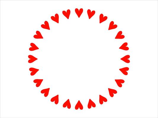 Frame Heart Background Valentines Day