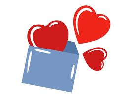 Valentine Day Letter Heart Element Illustration vector