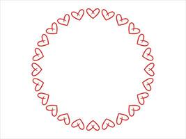 Valentine Heart Frame Background Illustration vector