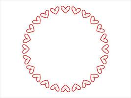 Valentine Heart Frame Background Illustration vector