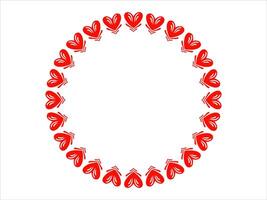 Heart Frame Background Valentine Day vector