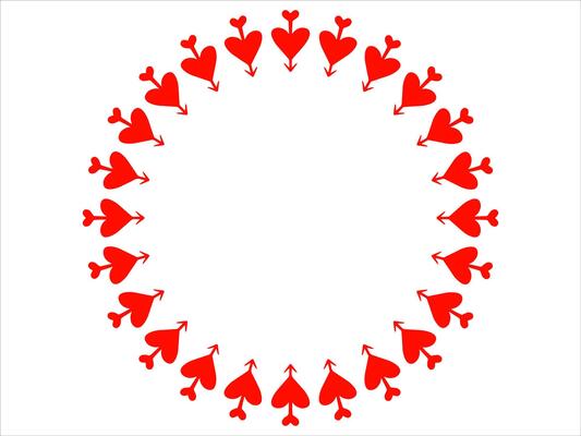 Valentine Heart Frame Background Illustration