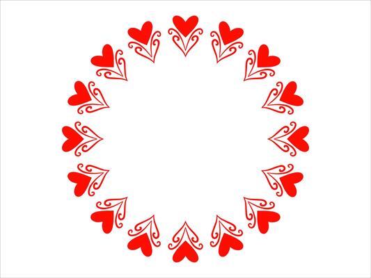 Frame Heart Background Valentines Day
