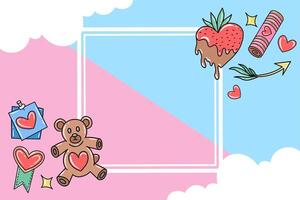 Frame Background Valentines Day Ornament vector