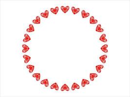 Heart Frame Background Valentine Day vector
