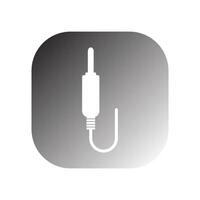mic cable icon vector