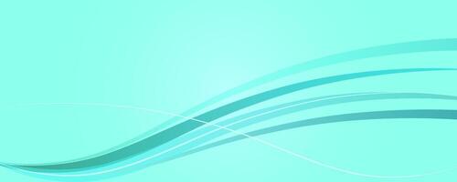 Abstract background with wavy lines in turquoise colors. Vector illustration