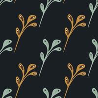 Ornate and organic, this seamless nature-inspired pattern blends doodle. vector