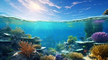 AI generated Ocean Explorers Background photo